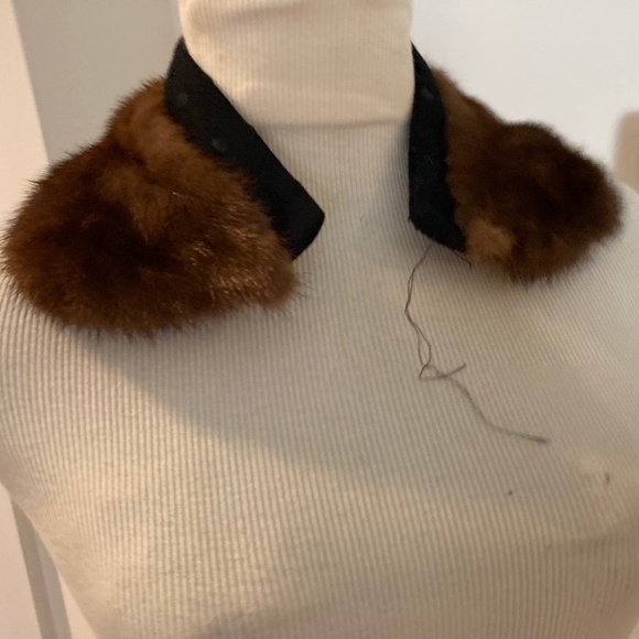 Vintage mink fur peter pan collar - Picture 1 of 9